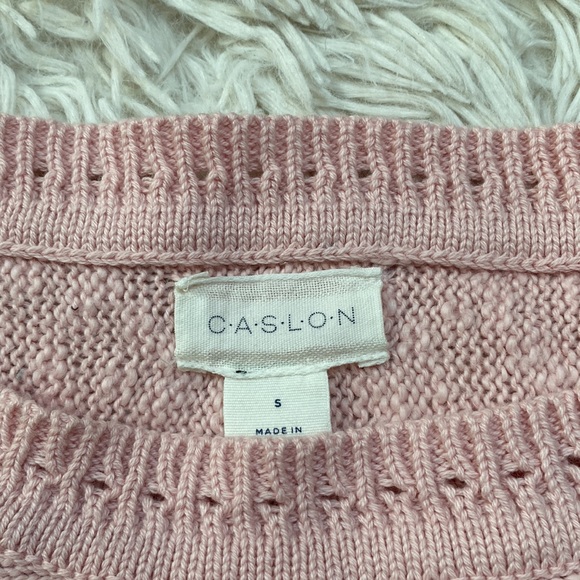 🎉HP🎉 Caslon Lace Up Sleeve Crewneck Sweater 💗 Light Pink - Picture 15 of 16